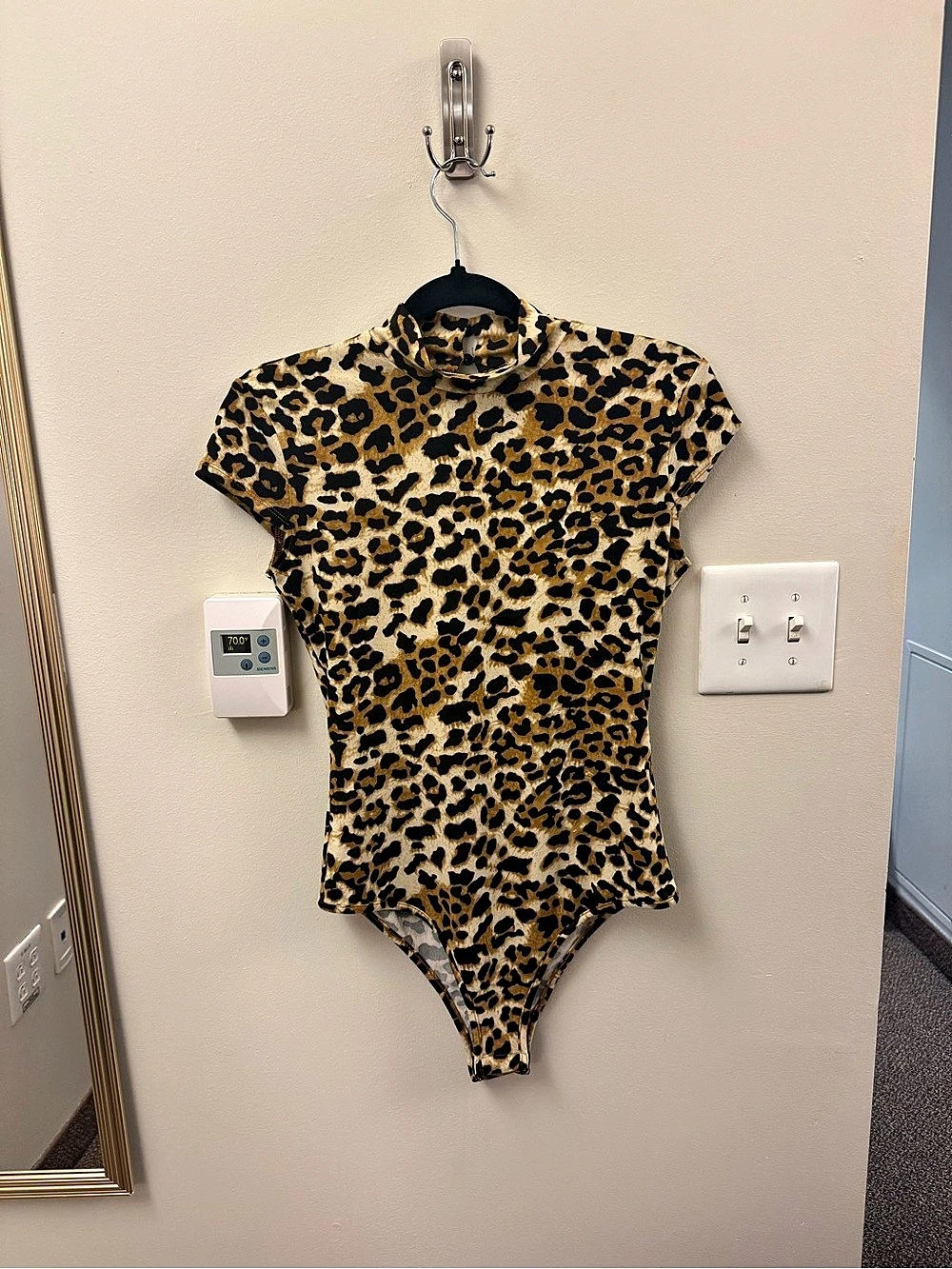 SHEIN Leopard Print Bodysuit Size Medium